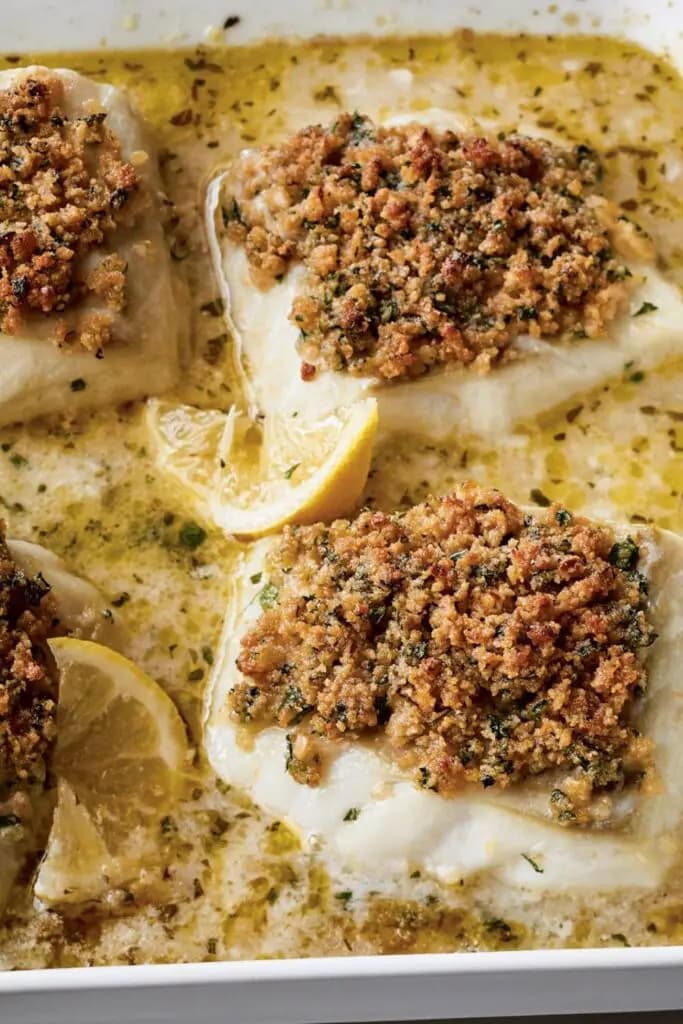 Ina Garten Baked Cod with Ritz Crackers recipe